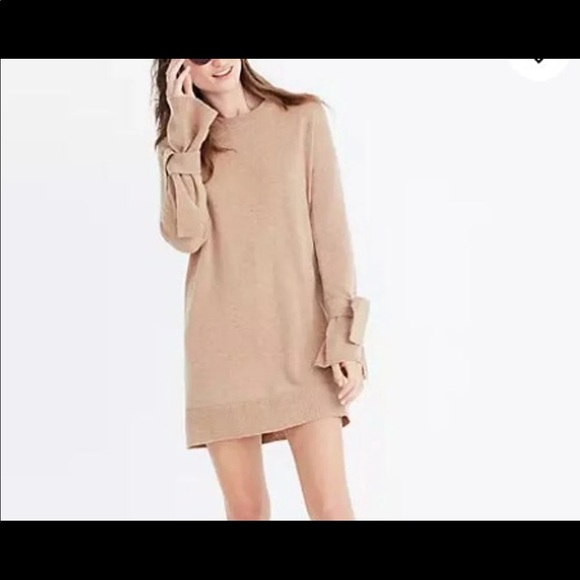 Madewell Dresses & Skirts - Madewell tie cuff sweater dress